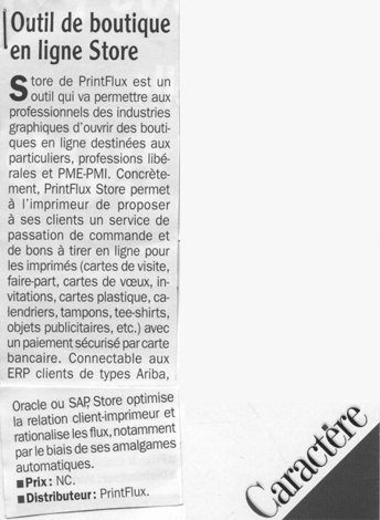 Article sur printflux store publie sur caractere