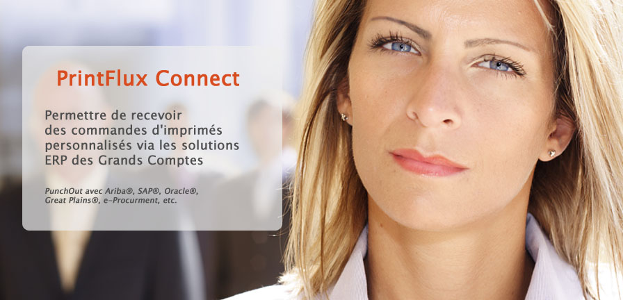 Printflux Connect - Permettre de recevoir des commandes d'imprimes personnalises via les solutions ERP des grands comptes. PunchOut, eprocurment